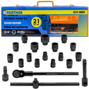 shumee KLJUČI udarni nastavki 3/4" 21-delni komplet orodja TIR 17-50 mm 12-koni