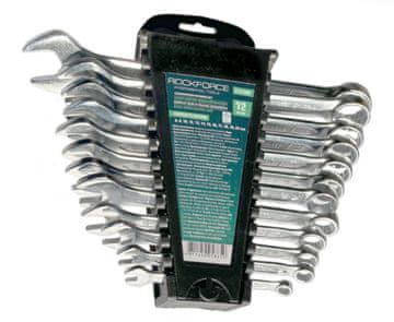 ROCKFORCE Komplet kombiniranih ključev 6-22 mm, 12 kosov
