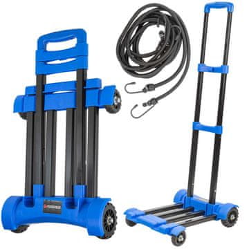 FORSAGE Zložljiv transportni voziček s platformo 50 kg