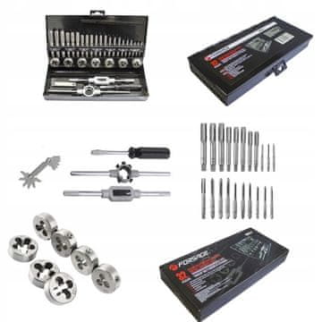 shumee Komplet matric in navojnih svedrov, kovček, 32 kosov