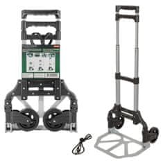 ROCKFORCE Zložljiv ročni transportni voziček s platformo 80 kg