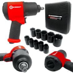 shumee Pnevmatski udarni ključ TWIN HAMMER 720HM, nastavki 1/2''