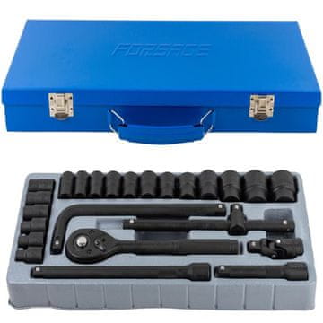 FORSAGE Komplet nasadnih ključev, ragljasti nastavki 1/2" 8-32 mm 24 kosov