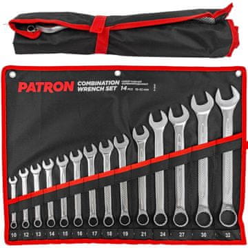 shumee Komplet viličastih obročnih ključev 10-32 mm, 14 kosov, krpa