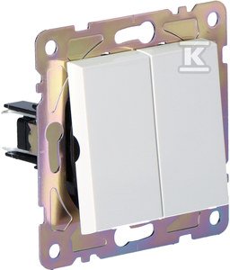 slomart Dvojno stopničasto stikalo, belo, GAMA ONNLINE