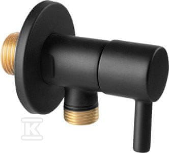 slomart ROTONDO kotni ventil, priključek G1-2x 3-8, črn