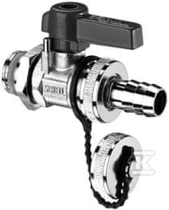 slomart Odtočni in polnilni ventil z ročico 1/2", medenina