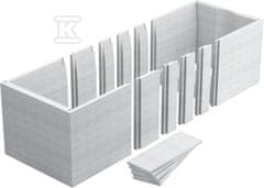 slomart Univerzalno podnožje 140-170x75x55 za pravokotne kadi: jeklo in akril, širine 75 cm. Komplet vključuje: 2 nosilna elementa, 3 podaljške, 8 konektorjev