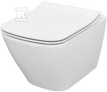 slomart B220 Komplet stenski brezročni WC City Square MZ City Square, duroplast WC deska, mehko zapiranje s funkcijo enostavnega odstranjevanja