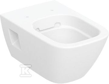 slomart Stenski WC Selnova Square Premium lijak, Š35 cm, V33 cm, G54 cm, delno skriti pritrdilni elementi, Rimfree