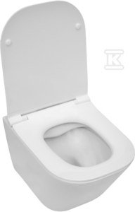 slomart Stenska WC školjka GAP SQUARE COMPACTO brez roba 48cm