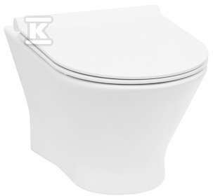 slomart Stenska WC školjka NEXO brez roba + tanka duroplast WC deska s počasnim zapiranjem