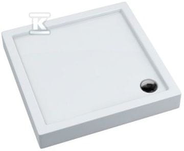 slomart Akrilna tuš kad "Competia" integrirana s podstavkom Stabilsound Plus 100x100x14 cm kvadratna