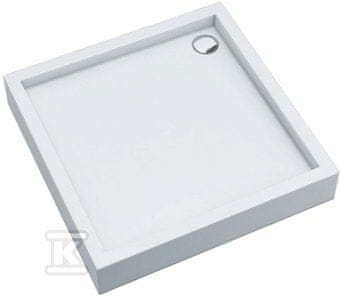 slomart Akrilna tuš kad "Medium" integrirana z osnovo Stabilsound Plus in podaljšano ploščo Smooth White 90x90x16 cm kvadratna