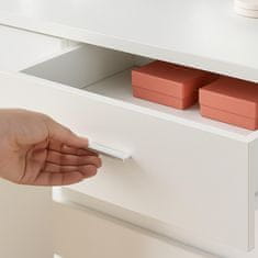 Aga Toaletna miza z ogledalom in osvetlitvijo + tabure Mat Bela