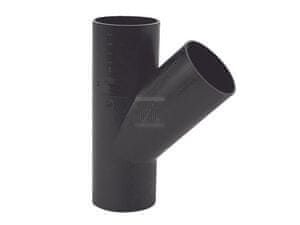 slomart PEHD T-kos 160x160/45 S12.5, črne barve, QS (Quick Stream)