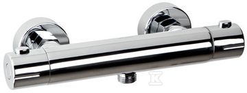 slomart Estill Round Plus stenski termostatski tuš set z dvema luknjama, kromiran