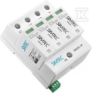 slomart Varistorska prenapetostna zaščita tip 2, razred C, štiripolna, SM20C/4-275