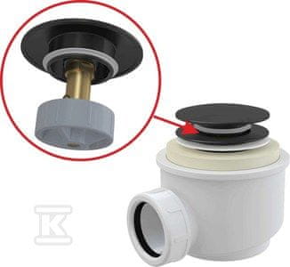 slomart Sifonski odtok Clik-Clak, mat črna