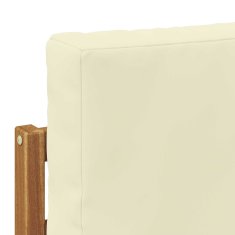 Vidaxl Zunanja garnitura za sedenje z blazino 4 Kos Naravna in smetana