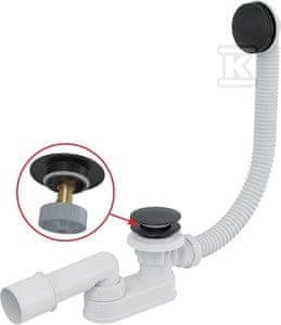 slomart Kopalniški sifon Click-Clack, mat črn