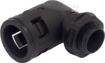 slomart Črna kotna kabelska uvodnica M16x1.5 (9x14) 968-315-2 za poliamidni kabelski vstop, pakirano po 50 kosov.