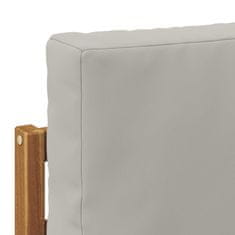 Vidaxl Zunanja garnitura za sedenje 4 Kos Naravna in svetlo siva