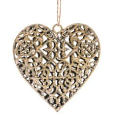 Autronic Božični okraski Metal heart, hanging, copper color (UM0904 COP)