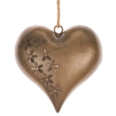 Autronic Božični okraski Solid metal heart, hanging, copper color (UM0868-S COP)