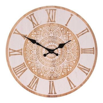 Autronic Stenska ura Wall clock - diameter 34 cm, MDF, mandala motif (HA1641)