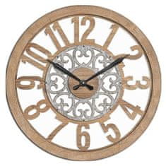 Autronic Stenska ura Wall clock - diameter 60 cm, MDF and metal, brown (HA1666)
