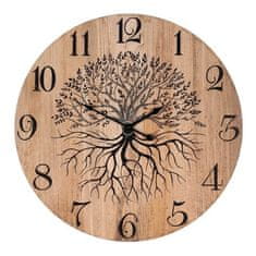 Autronic Stenska ura Wall clock - diameter 58 cm, MDF, tree of life (HA1661)