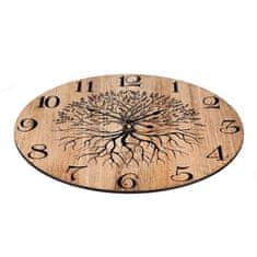 Autronic Stenska ura Wall clock - diameter 58 cm, MDF, tree of life (HA1661)