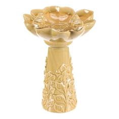 Autronic Napajalnik/krmilnik Bird Feeder - ceramic, flower with birds, standing, light green (KEX6004 GRN2-S)