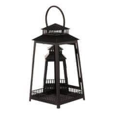 Autronic Svetilka Metal lantern - four-sided, black, price for a set of 2 pieces (LUC307)