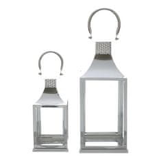 Autronic Svetilka Metal lantern, thin frames - four-sided, silver, price for a set of 2 pieces (LUC313)