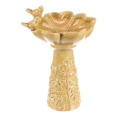 Autronic Napajalnik/krmilnik Bird Feeder - ceramic, flower with birds, standing, light green (KEX6004 GRN2-S)