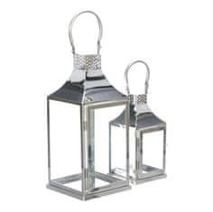 Autronic Svetilka Metal lantern, thin frames - four-sided, silver, price for a set of 2 pieces (LUC313)