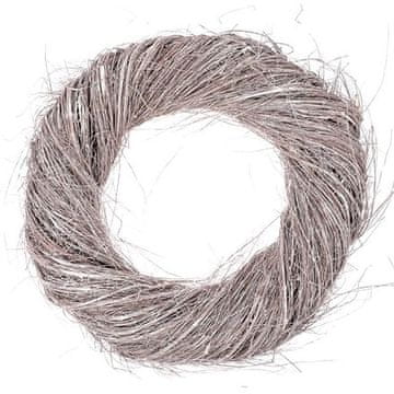 Autronic Venec Wicker wreath - diameter 50 cm, color gray-white (OC3731)