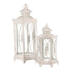 Autronic Svetilka Metal lantern - hexagonal, white, price for a set of 2 sizes (LUC304)
