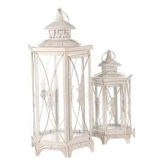 Autronic Svetilka Metal lantern - hexagonal, white, price for a set of 2 sizes (LUC304)