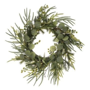 Autronic Venec Green wreath - diameter 60 cm, eucalyptus and pine needles (PRZ4112)