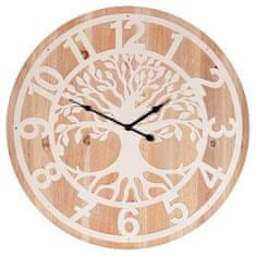 Autronic Stenska ura Wall clock - diameter 60 cm, metal and MDF, tree of life (HA1741)
