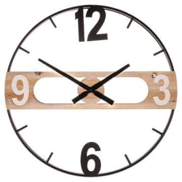 Autronic Stenska ura Wall clock - diameter 60 cm, mix of metal and MDF (HA1738)