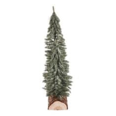 Autronic Božični okraski Spruce on a log - trio, mini, 34 cm, green, frosted (VAN218)