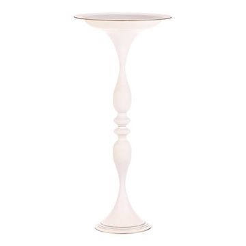 Autronic Kovinska posoda Metal bowl - on a stand, 83 cm, for arranging, white color (FUP538)