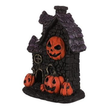 Autronic Majhna hiša Magnesia House - Halloween, LED lighting, black with pumpkins (KEO096)