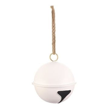 Autronic Viseči okrasek Metal bell - hanging decoration, white color (KOC508 WT)