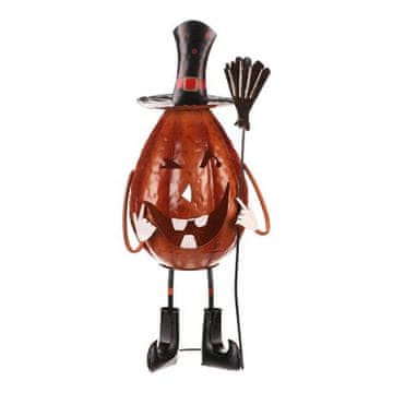 Autronic Buča Spooky pumpkin on legs - metal decoration, orange (KOC517)