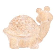 Autronic Vrtni okraski Turtle - magnesium, larger, flower pattern, wood imitation (SM507-L)